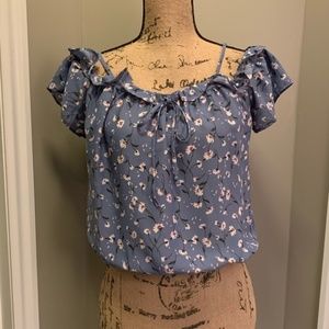 Sienna Sky SMALL Blue Floral Blouse